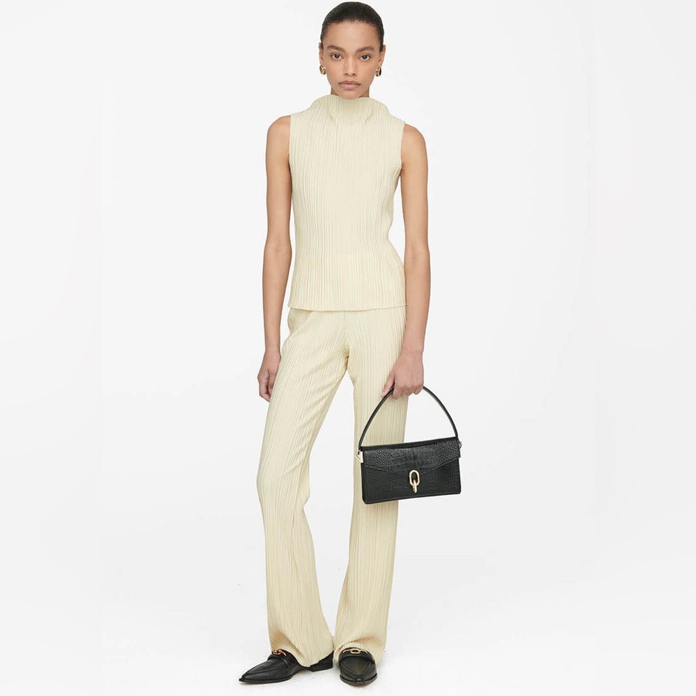 Anine Bing Billie Pants Buttercream Large $275